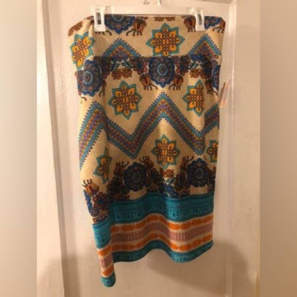 LuLaRoe Bohemian Cassie Pencil Skirt size XL NWT